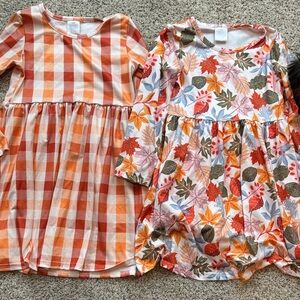2 - Fall Autumn-Themed Girls Dresses size 5-6
